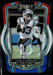 D'Onta Foreman - 2022 Panini Select rojo y azul Prizm troquelado #286 Panthers - Imagen 1 de 2