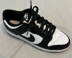 NIKE mens size 9 dunk low retro black white panda DD1391-100 EXCLNT - Picture 1 of 4