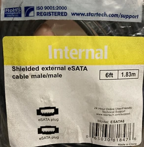 NEW - StarTech ESATA6 eSATA to eSATA Cable  - 6ft - Picture 1 of 1
