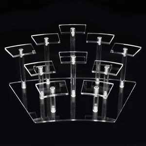 10-Tier Acrylic Display Stand Organizer Holder for Toys Jewelry Cosmetic Cupcake - Picture 1 of 6