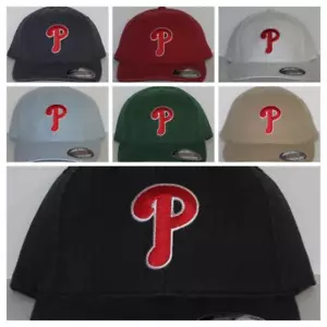 Philadelphia Phillies "FLEX FIT" Cap ⚾Hat ⚾CLASSIC MLB PATCH/LOGO ⚾2 Sizes ⚾NEW - Picture 1 of 9