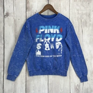 Pink Floyd Vintage Look Blue Sweatshirt Dark Side of the Moon Graphic XS GC - Picture 1 of 11
