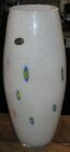 large italian stylish murano case glass vase opaque with internal murine cane