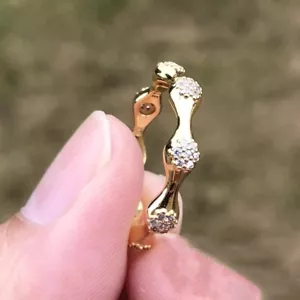 New Authentic 925 Sterling Silver Love Pod Gold Ring - Picture 1 of 5