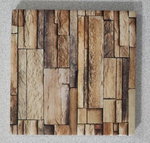Ceramic Coaster Set S008 of 4 with Cork Pads, Holder & Printed STONE Pattern - Picture 1 of 6