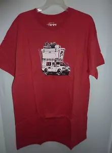NEU Yeti Hemd Herren Größe XL Rot Kurzarm Baumwolle Truck Cooler Logo Grafik - Bild 1 von 5