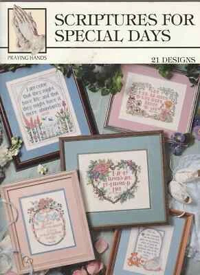 SCRIPTURES FOR SPECIAL DAYS 21 Designs Counted Cross Stitch Patterns Free Ship - Image 1 of 4