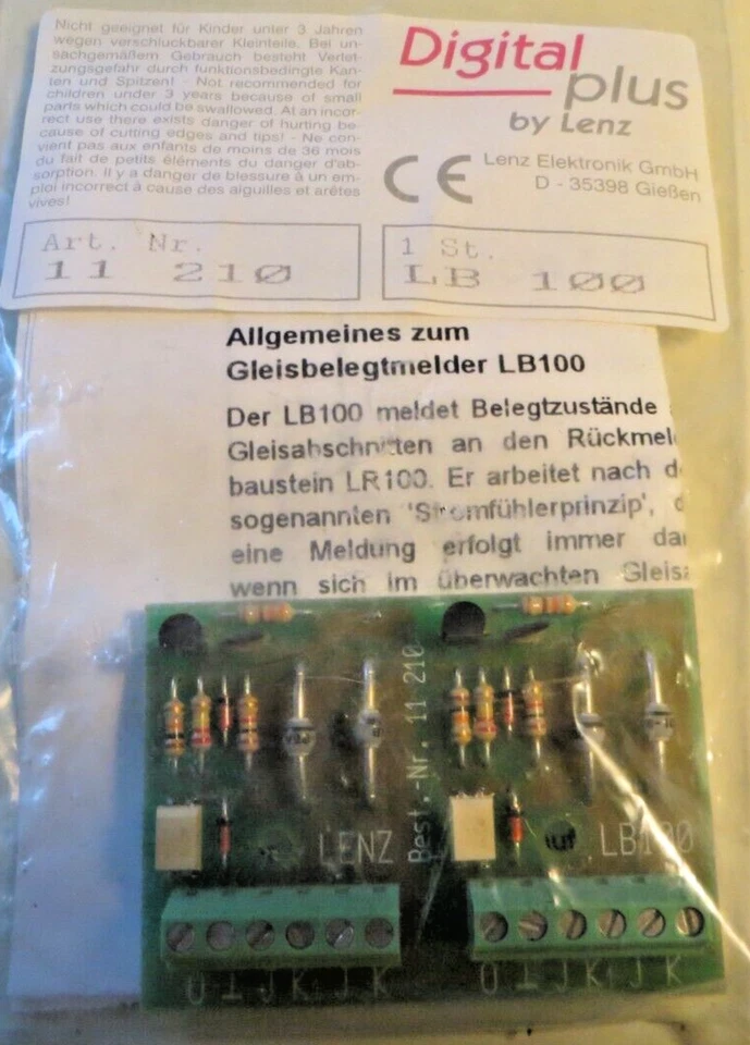 Lenz LB100 Track Detector 11210 with Instructions New Original Packaging - Image 1 of 1