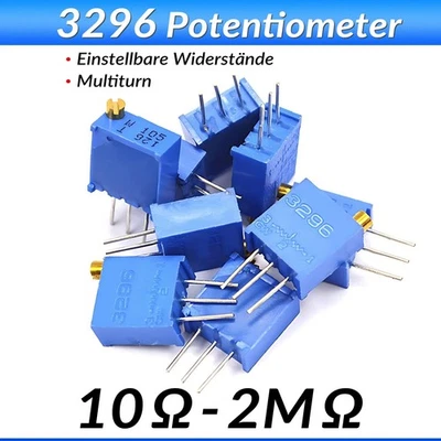 Spindeltrimmer Trimmpotentiometer Trimmer Potentiometer Poti 3296 10 Ohm-1M Ohm - Bild 1 von 4
