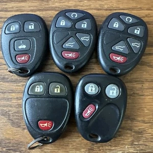 LOT OF 5 GM Keyless Entry Remote Key Fobs MIXED FCC- all tested & working - FAIR - Picture 1 of 4