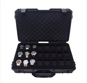 Waterproof Watch Storage Box Hard Case Protection Travel Carry 24 Slot / Grid - Picture 1 of 6