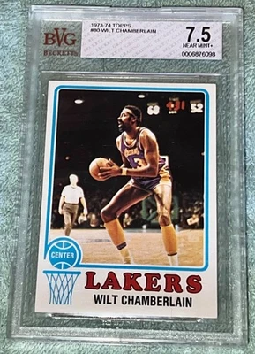 1973 Topps Wilt Chamberlain #80 ** En muy buen estado-7,5 (casi nuevo+) ** “¡Gran color y atractivo visual!” Foto 1 de 2