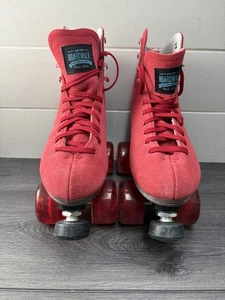 Sure-Grip Boardwalk Red Suede Rollschuhe US 6 EU 38 - Bild 1 von 5