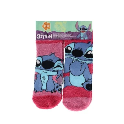 Stitch Hüttenschuhe Socken Mädchen Disney Gripper Socken 2er Pack 2 Designs 3 Größen 2 Paar