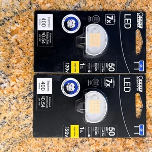 Feit Electric 50W Eq Bright White (3000K) Puck G8 Bi-Pin Base LED Light Bulb - Picture 1 of 2