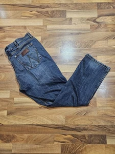 Wrangler Retro Jeans Herren 40x32 Slim Straight Dark Wash Denim Western Cowboy  - Bild 1 von 8