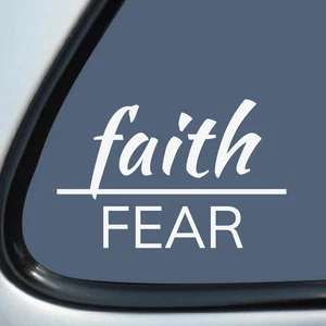 Faith Over Fear Vinyl Decal Sticker 5 yr warranty Shipped with tracking! - Bild 1 von 2