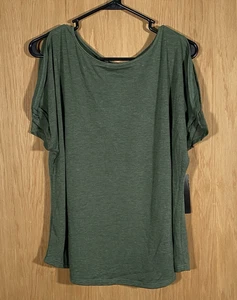 Top Stitch Fix Colette Para Mujer Talla M Romey Hombro Frío Tejido Oliva Básico Nuevo con Etiquetas - Imagen 1 de 7