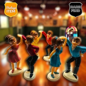 Cake toppers vintage Wilton Chicago Dancers. Set di 6. RARO! - Foto 1 di 10