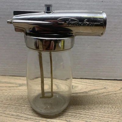 Accesorio para aspiradora Rainbow Rexair y tarro de vidrio piezas de pulverizador cromado de colección Foto 1 de 4