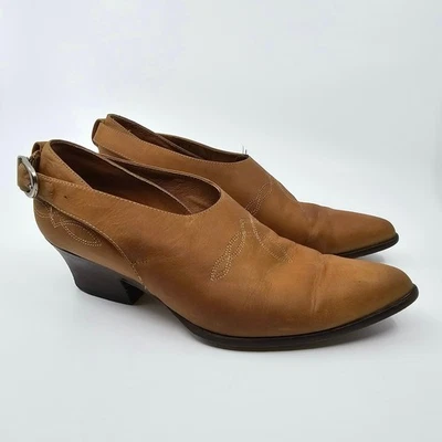 Zapatos de Colección Años 90 GUESS BY GEORGES MARCIANO Punta Cuero Marrón WMNS TALLA 7.5 Foto 1 de 4