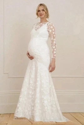 NWT Luxe by Seraphim “Maternity Wedding Dress” Gown Sz 4 Ofelia long sleeve lace - Image 1 of 4