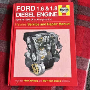 HAYNES FORD DIESEL ENGINE OWNERS WORKSHOP MANUAL 1984 TO 1989 1.6L & 1.8L FWD SP - Picture 1 of 3