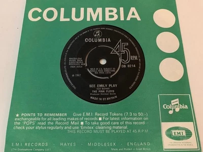 PINK FLOYD See Emily Play / Scarecrow PSYCH SYD BARRETT 1967 Columbia DB8214 VG+ - Image 1 of 2
