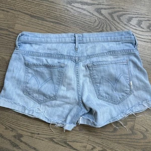 Mother SNS Short Fray Cuff Light Wash Stretch Jean Shorts Hummingbird 28 - Picture 1 of 7