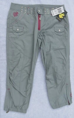 Pantalones para mujer Rocawear talla 11 plateados con cremallera al tobillo nuevos con etiquetas $78 Foto 1 de 4