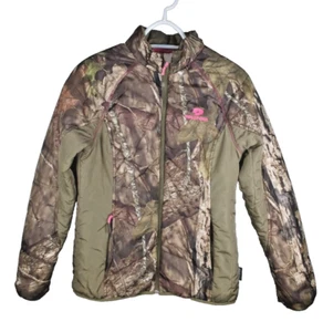 Mossy Oak Camo & Pink Full Zip Hunting Coat Break-Up Infinity Jacket Small 34-35 - Picture 1 of 14