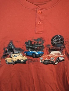 Clearwater Outfitters Shirt Adult Medium Red Button 1958 Corvette Classic - Picture 1 of 4