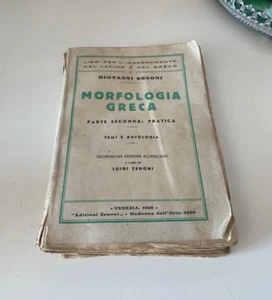 🔴 Libro MORFOLOGIA GRECA di Giovanni Zenoni EPOCA 1946 - Imagen 1 de 9