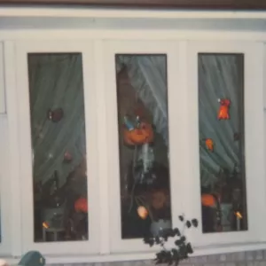 Vintage Polaroid Photo Halloween Home Decor Window Jack-o-lantern Found Snapshot - Picture 1 of 5