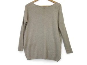 F&F Cashmere Jumper Beige Size UK 8 Signature 100% Cashmere Round neck Fine Knit - Picture 1 of 24