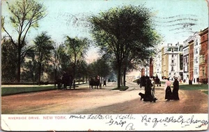 RIVERSIDE DRIVE Street Scene NUEVA YORK NY c1907 UDB - Postal - Imagen 1 de 2