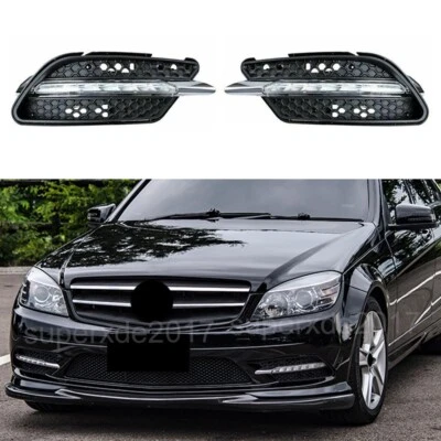 LED Tagfahrlicht Nebelscheinwerfer Blende Für Benz C-Klasse W204 Sport 2008-2011 - Bild 1 von 4