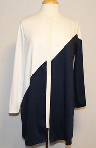 New Slinky Brand Navy / White Color Block Duster NWT #652655 - Picture 1 of 3