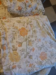 Vintage King Size Bed Sheet Floral Fitted W/ 2 Pillowcase 3pc - Picture 1 of 4