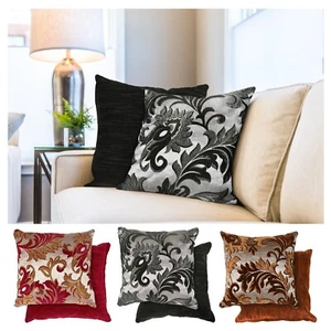 Cushion Covers Throw Soft Chenille Sofa Pillow Cases - 17"x17" Inch Rome - Picture 1 of 7