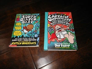 Lots of 2 New Captain Underpants & Big Bad Battle Part 1 BONUS Super Diaper Baby - Imagen 1 de 3