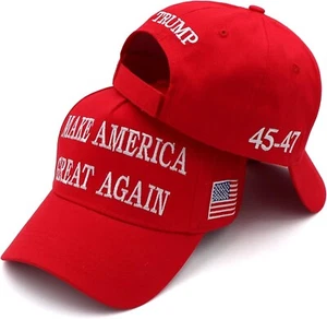 2PC MAGA 2024 Make America Great Again Hat Trump USA Cap Adjustable Baseball Hat - Picture 1 of 9