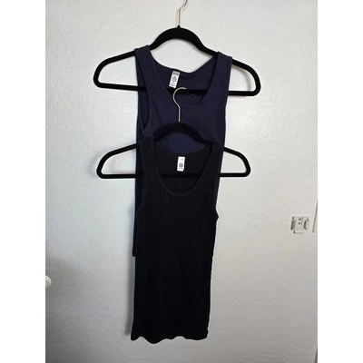 American Apparel классическая девочка лот из 2 майки размер XL черный и темно-синий  - Изображение 1 из 4