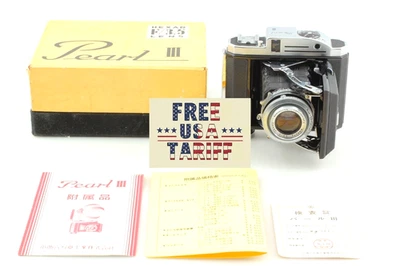 ⏯️ [MINT Box] Konishiroku Konica Pearl III 6x4.5 Rangefinder Film Camera JAPAN - Image 1 of 4