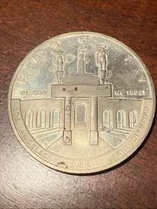 1984 S Olympic Silver Dollar Rough Condition 90% Silver - Picture 1 of 2