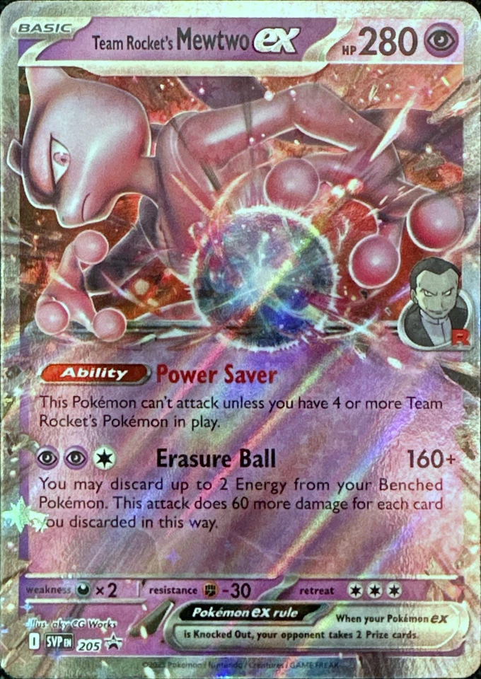 Pokemon TCG Team Rocket's Mewtwo ex 205 SV: Scarlet & Violet Promo Cards Promo - Image 1 of 1