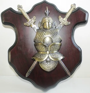 MEDIEVAL KNIGHT PLAQUE FIGURINE 11" (PLAQUE) - Picture 1 of 3