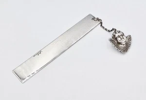 VINTAGE LAHRM WHITE METAL CHERUB BOOKMARK 20th Century - Picture 1 of 4