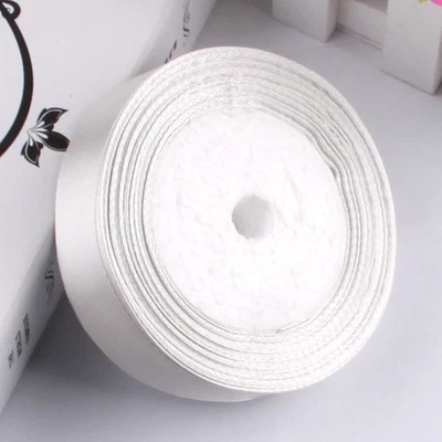 Rollo de 22 metros 25 mm de ancho cinta de satén de lados premium envoltura de regalo decoración Foto 1 de 4