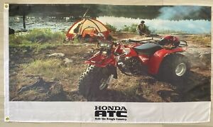 Honda BIG RED 250 ATV S ATC FLAG BANNER DRAPEAU MAN CAVE GARAGE 3x5ft 200es